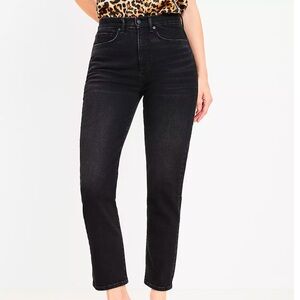 Curvy High Rise Slim Jeans in Washed Black